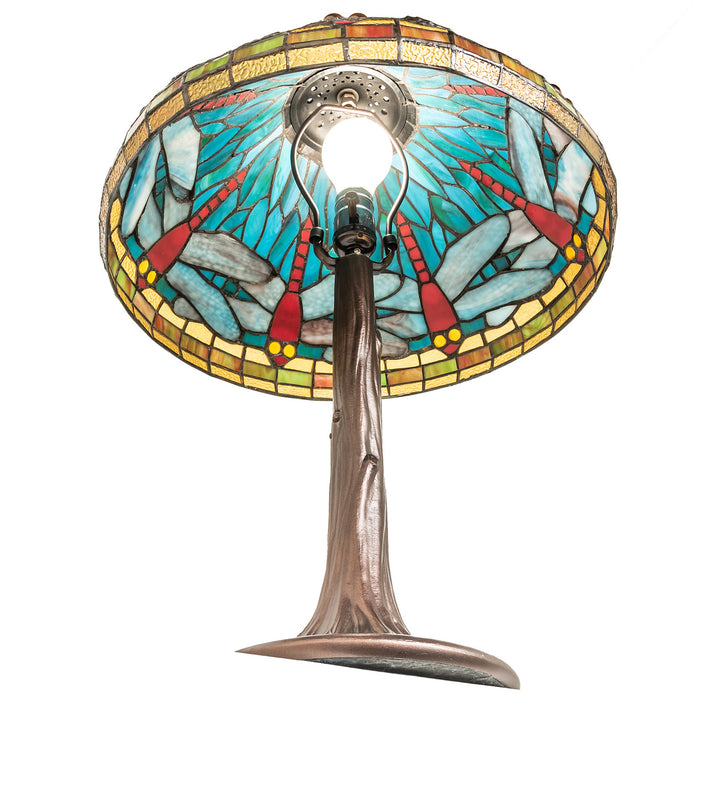 Meyda Tiffany Lighting 253822 Tiffany Dragonfly One Light Table Lamp Lamp Bronze / Dark