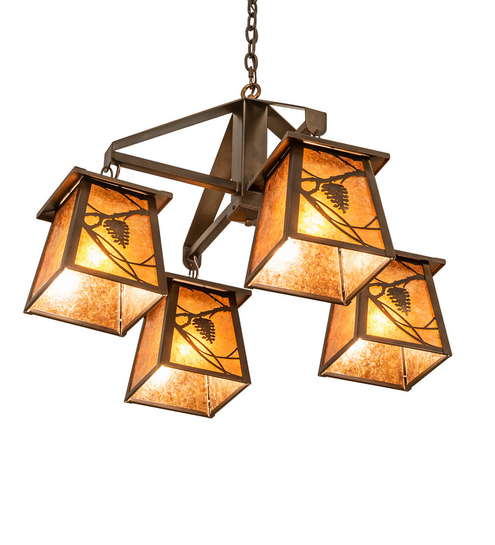 Meyda Tiffany Whispering Pines 67987 Chandelier Light - Antique Copper