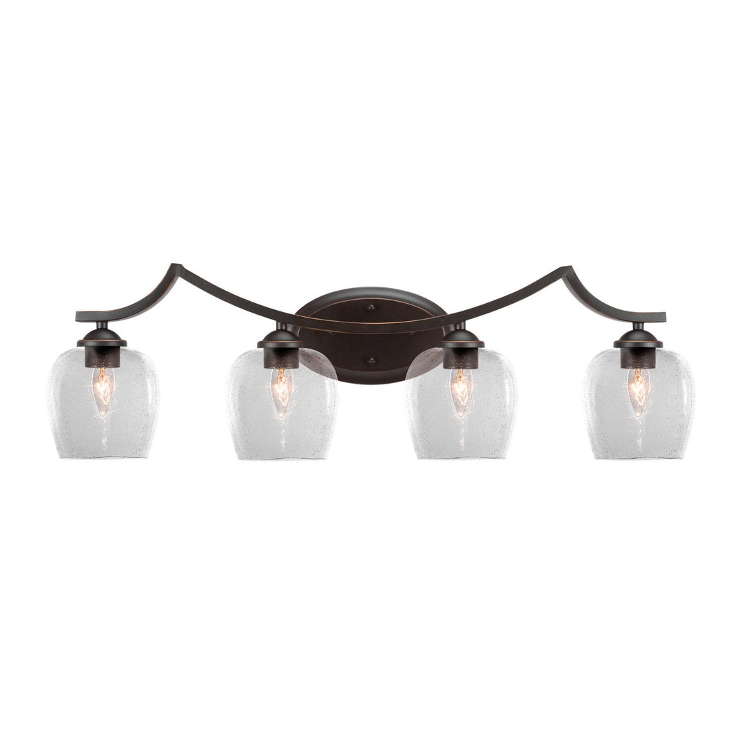 Toltec Zilo 554-dg-4810 Bath Vanity Light 32 in. wide - Dark Granite
