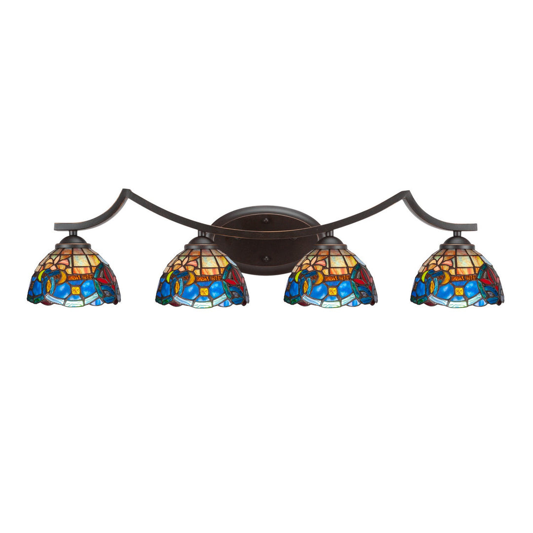 Toltec Zilo 554-dg-9355 Bath Vanity Light 33 in. wide - Dark Granite
