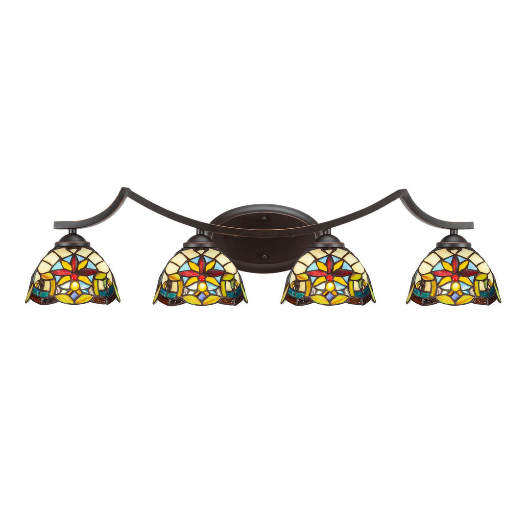 Toltec Zilo 554-dg-9365 Bath Vanity Light 33 in. wide - Dark Granite