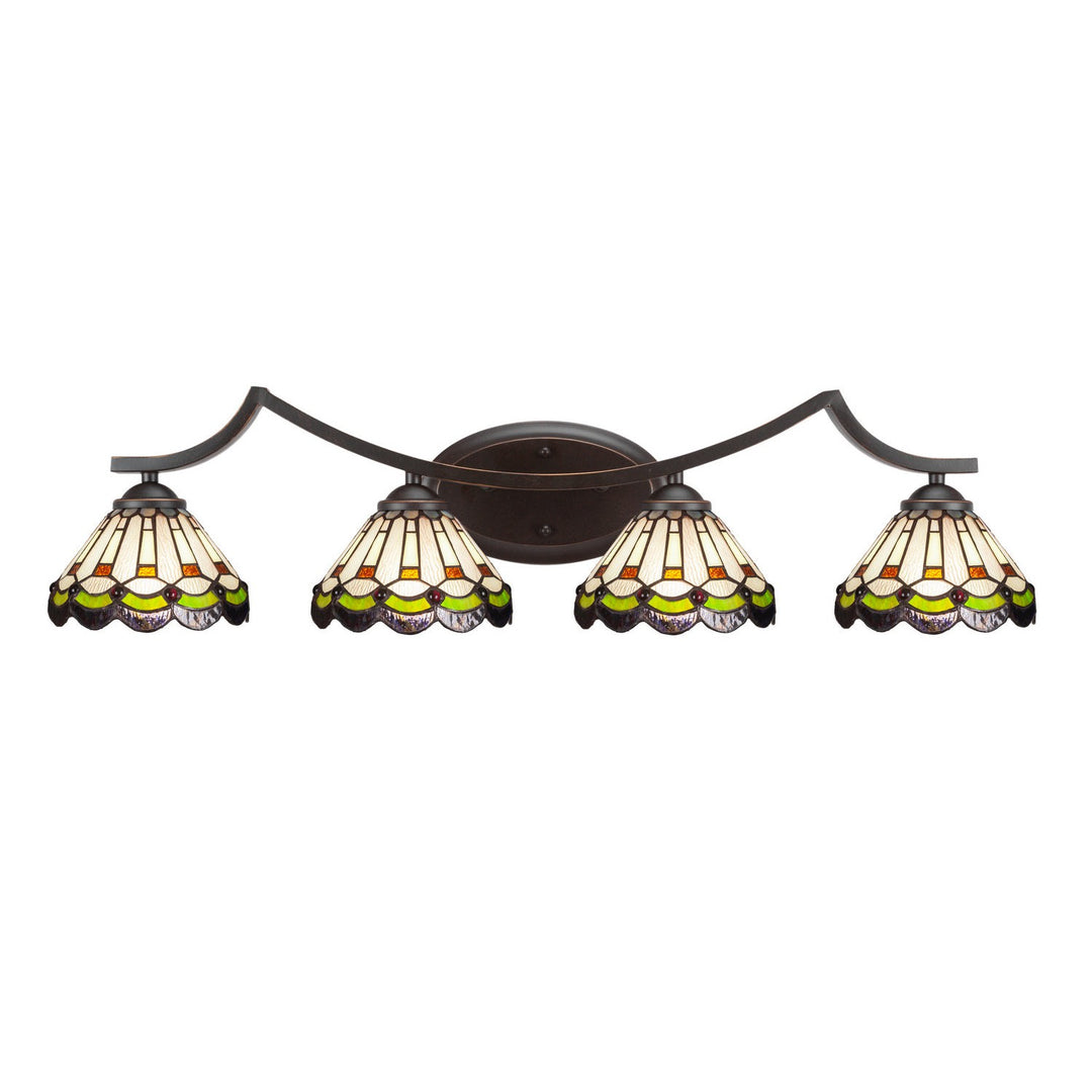 Toltec Zilo 554-dg-9395 Bath Vanity Light 33 in. wide - Dark Granite