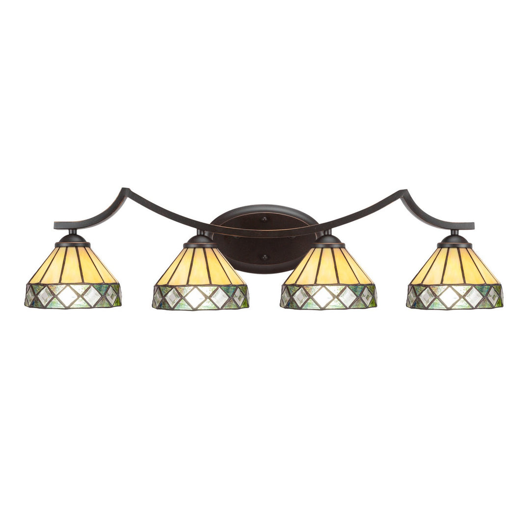 Toltec Zilo 554-dg-9405 Bath Vanity Light 33 in. wide - Dark Granite
