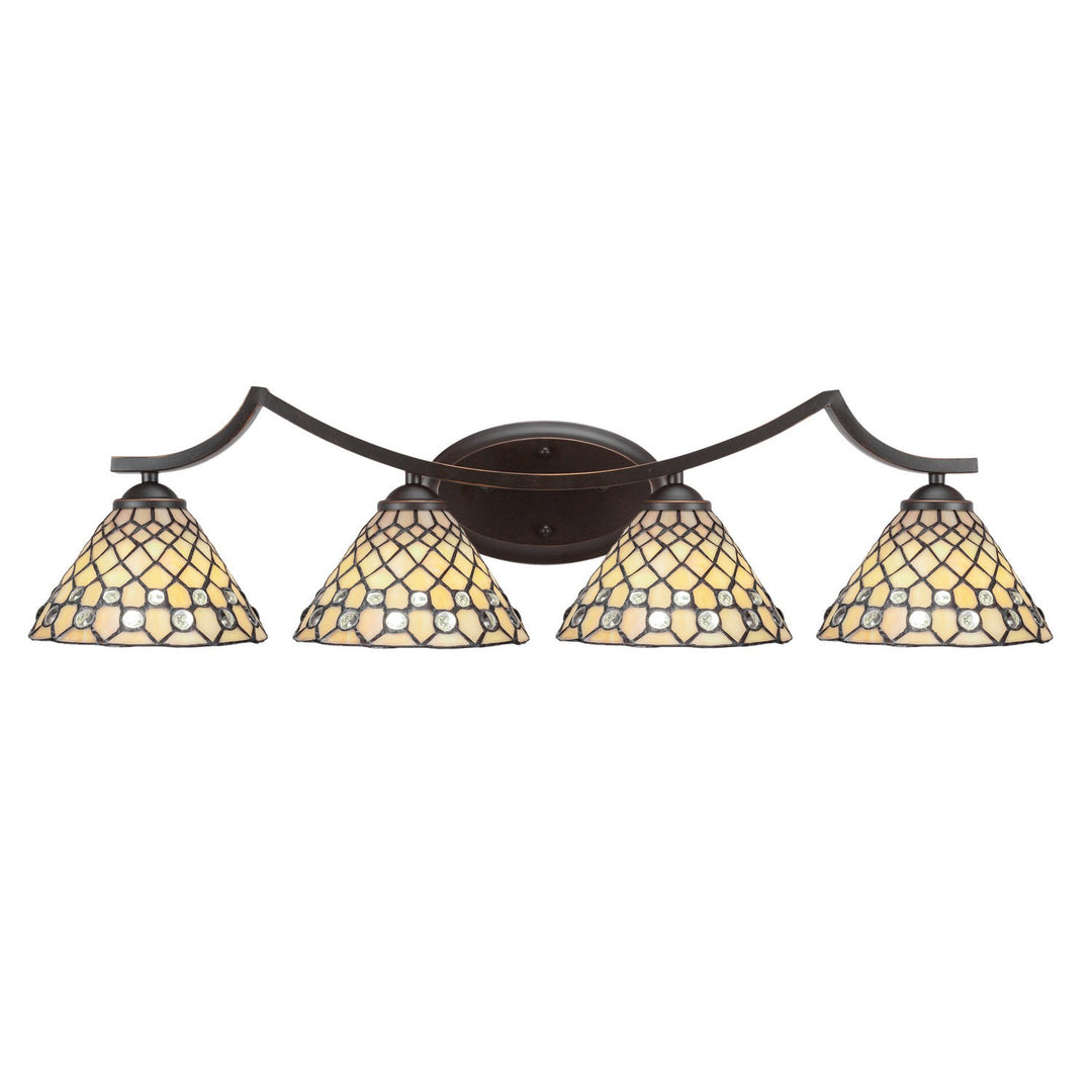 Toltec Zilo 554-dg-9415 Bath Vanity Light 33 in. wide - Dark Granite