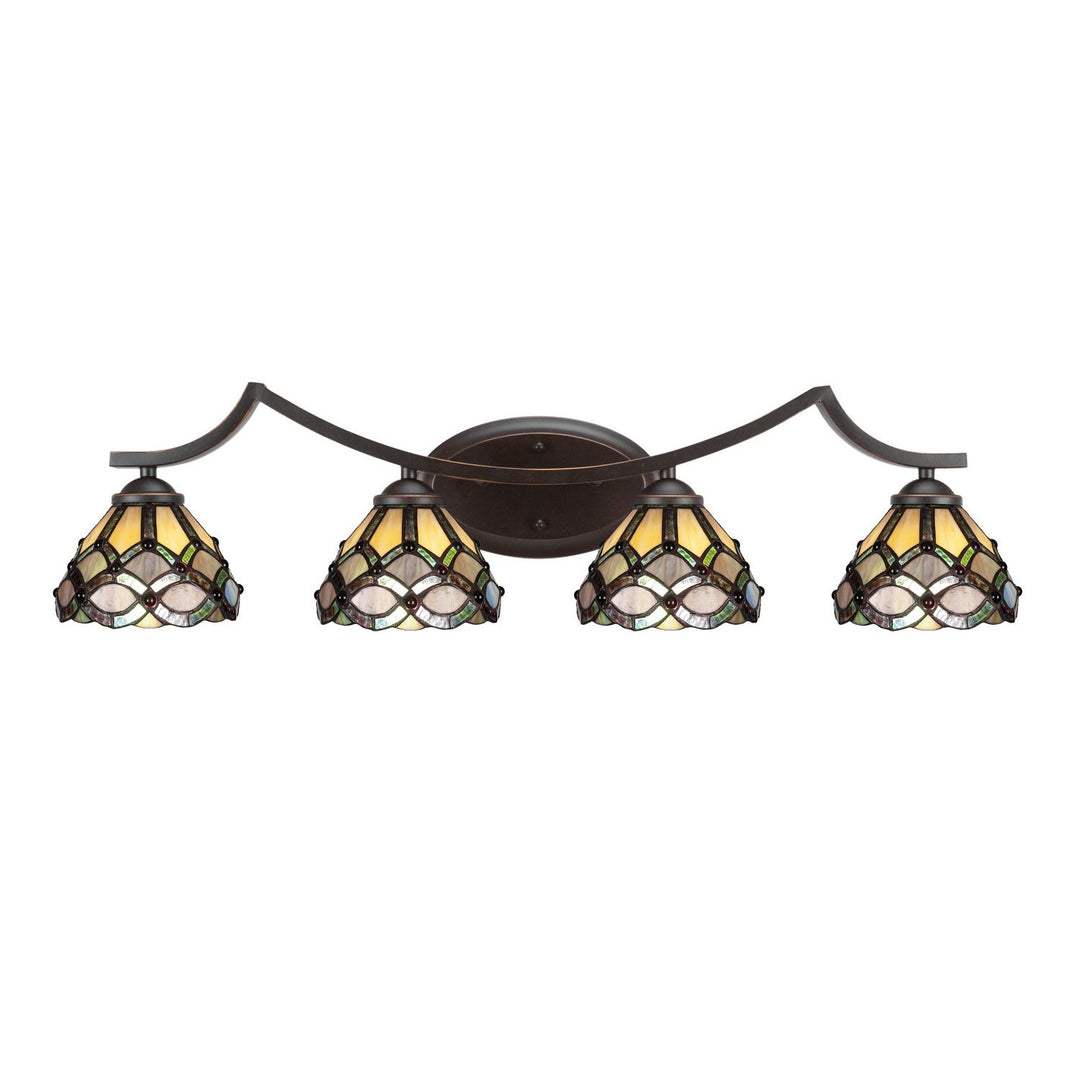 Toltec Zilo 554-dg-9435 Bath Vanity Light 34 in. wide - Dark Granite