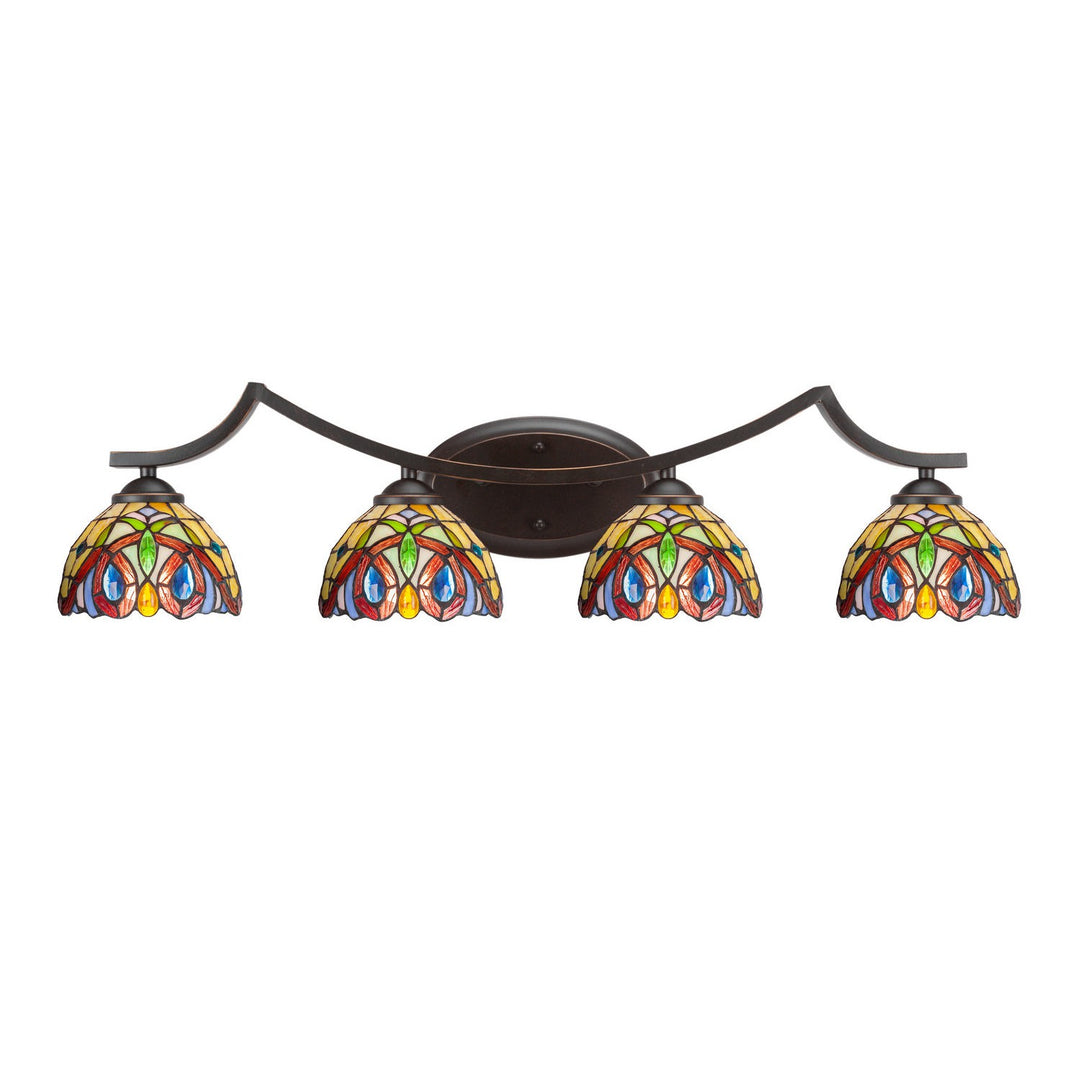 Toltec Zilo 554-dg-9445 Bath Vanity Light 33 in. wide - Dark Granite