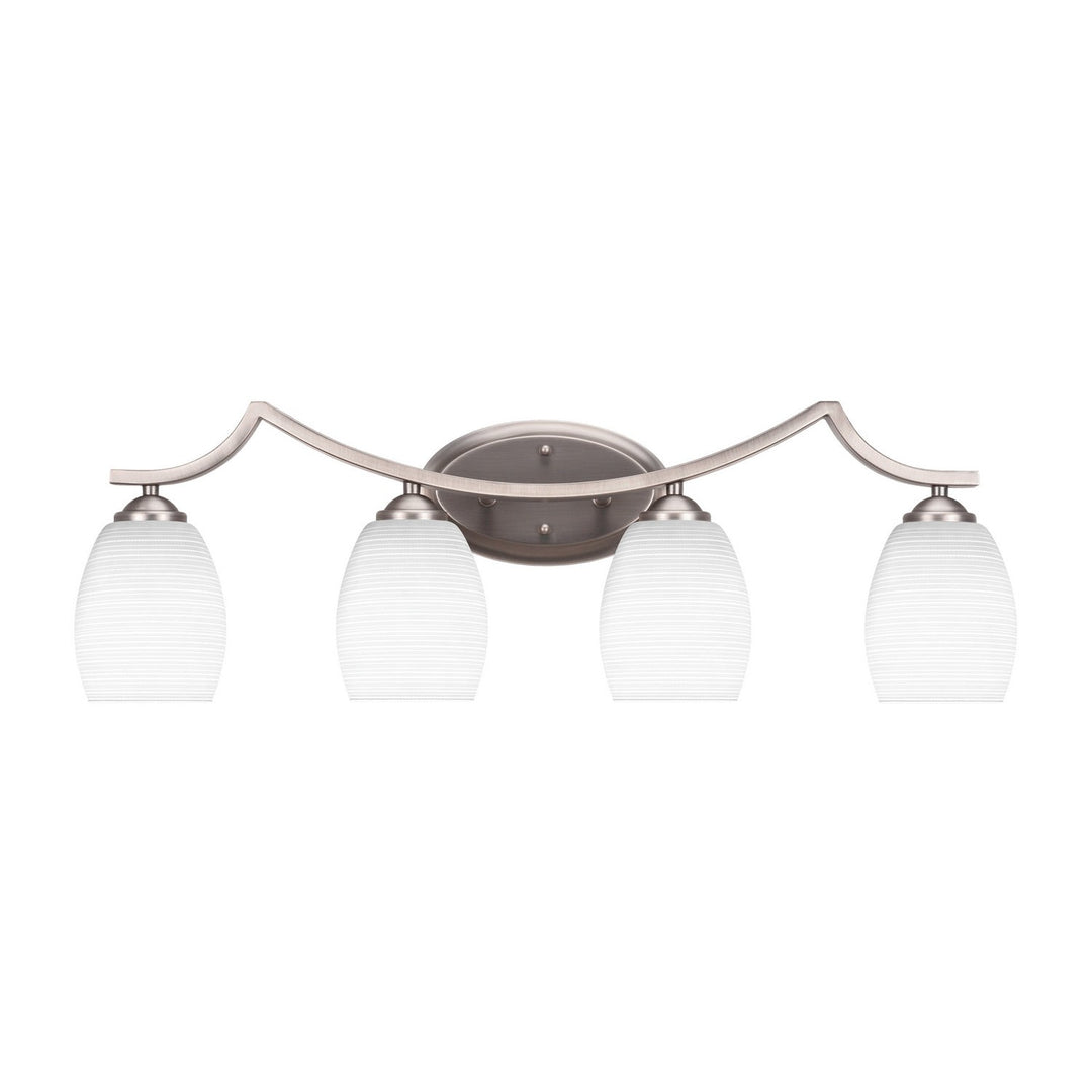 Toltec Zilo 554-gp-4021 Bath Vanity Light 31 in. wide - Graphite