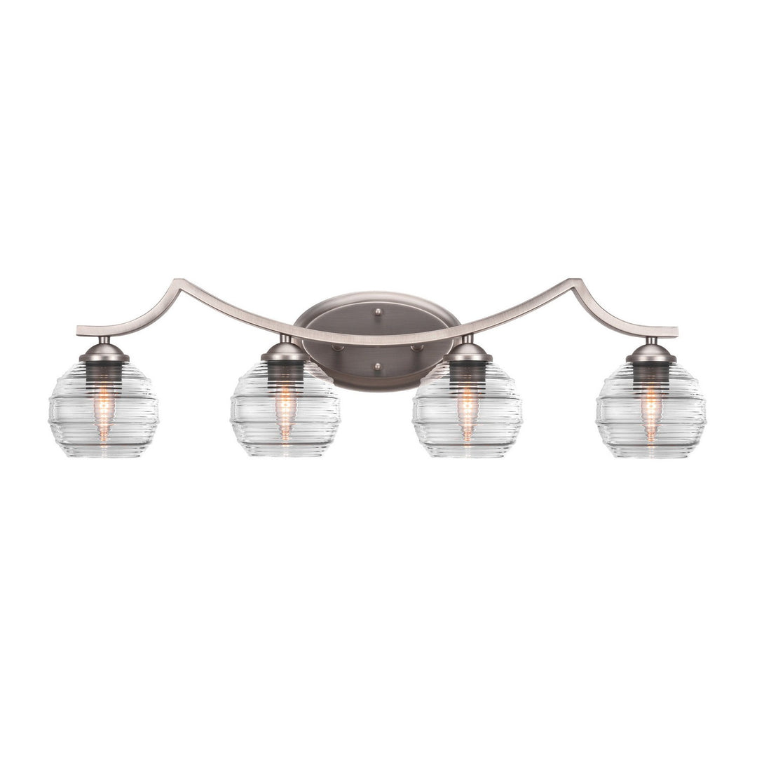 Toltec Zilo 554-gp-5110 Bath Vanity Light 32 in. wide - Graphite