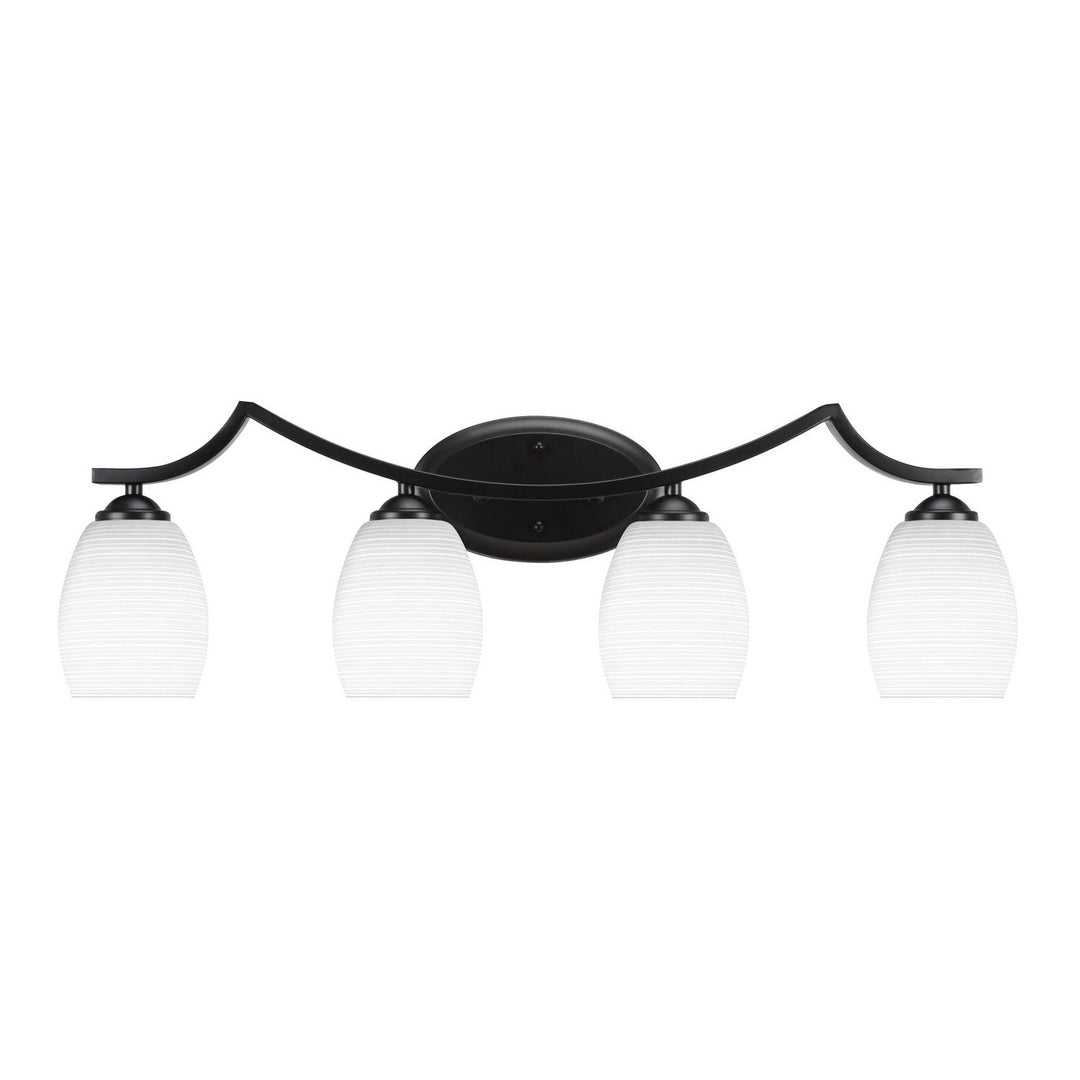 Toltec Zilo 554-mb-4021 Bath Vanity Light 31 in. wide - Matte Black