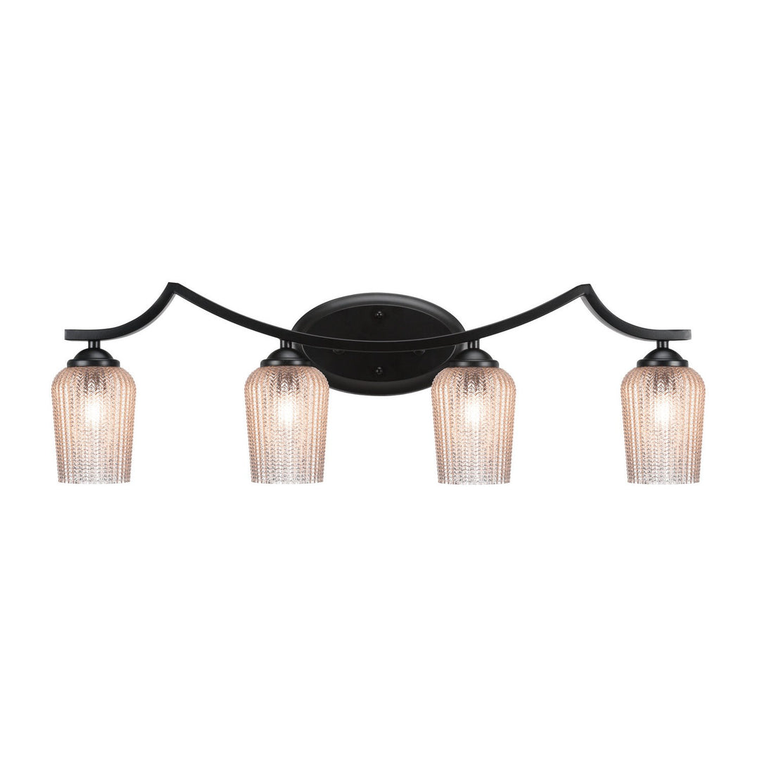 Toltec Zilo 554-mb-4253 Bath Vanity Light 32 in. wide - Matte Black