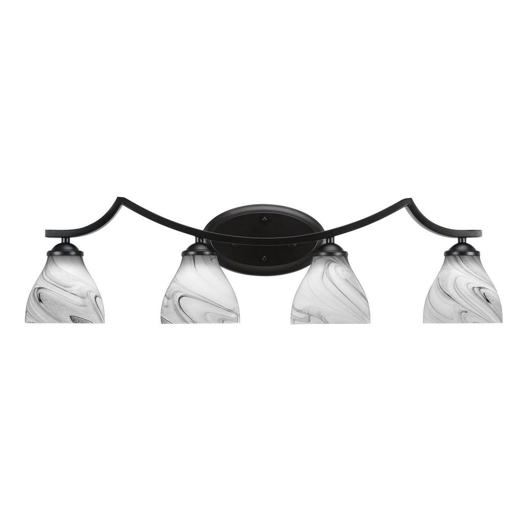 Toltec Zilo 554-mb-4769 Bath Vanity Light 32 in. wide - Matte Black