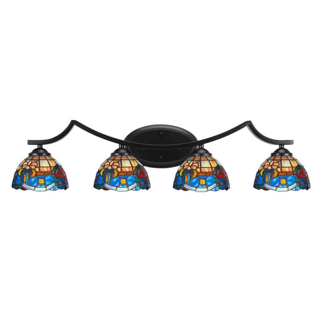 Toltec Zilo 554-mb-9355 Bath Vanity Light 33 in. wide - Matte Black