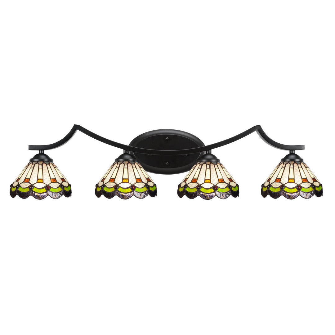 Toltec Zilo 554-mb-9395 Bath Vanity Light 33 in. wide - Matte Black
