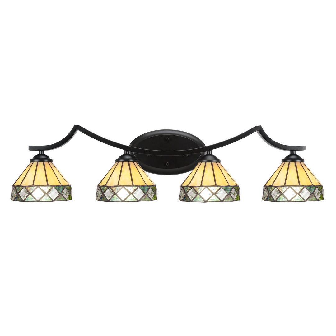 Toltec Zilo 554-mb-9405 Bath Vanity Light 33 in. wide - Matte Black