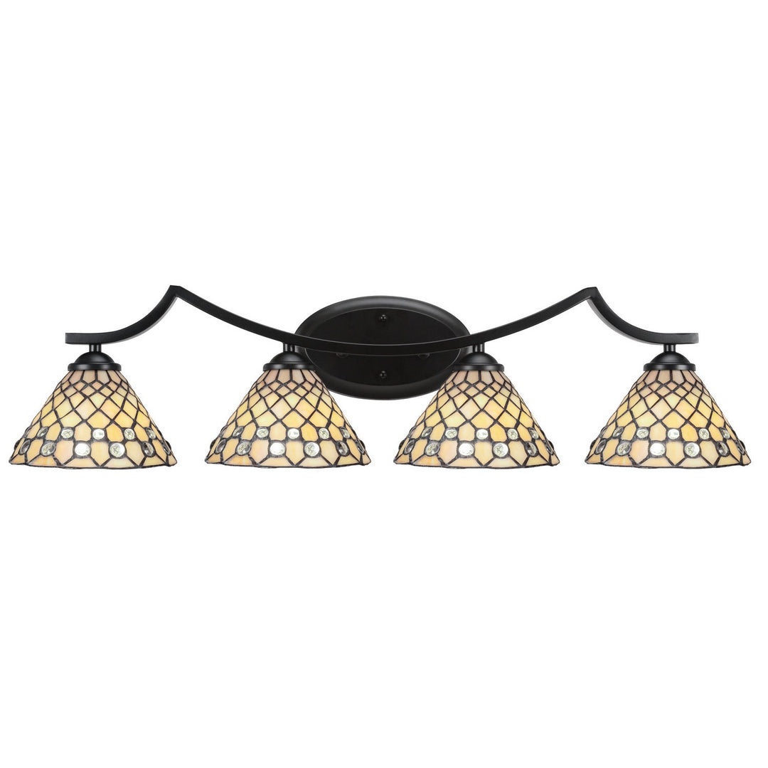 Toltec Zilo 554-mb-9415 Bath Vanity Light 33 in. wide - Matte Black
