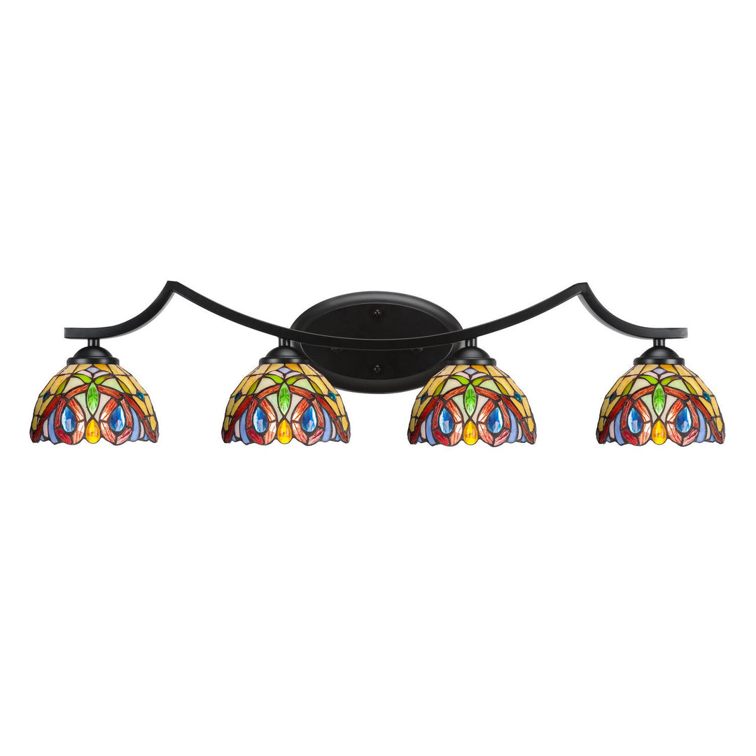 Toltec Zilo 554-mb-9445 Bath Vanity Light 33 in. wide - Matte Black