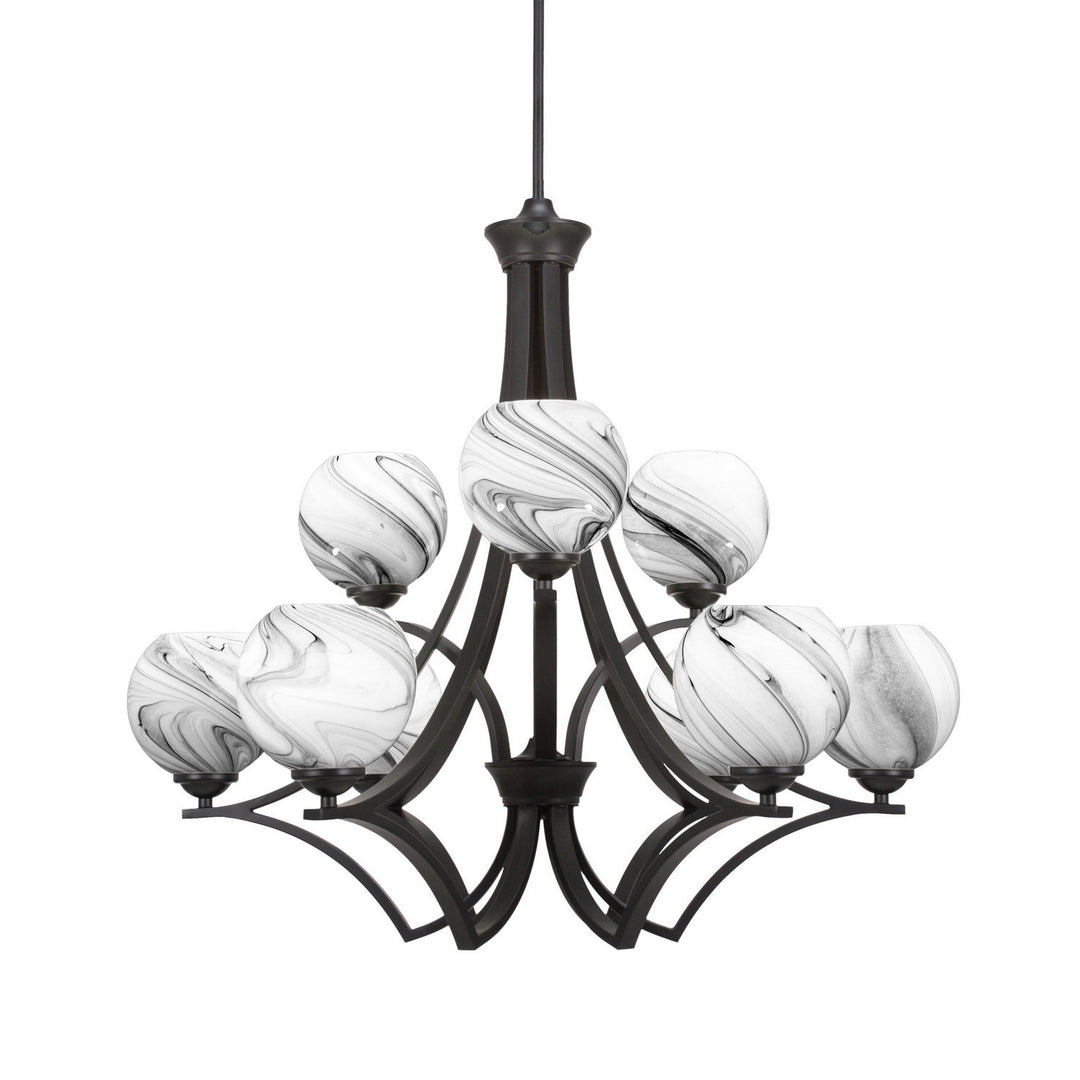 Toltec Zilo 569-mb-4109 Chandelier Light - Matte Black