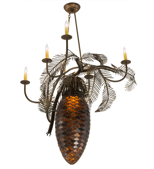 Meyda Tiffany Pinecone 12363 Chandelier Light - Antique Copper