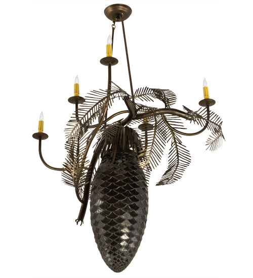 Meyda Tiffany Pinecone 12363 Chandelier Light - Antique Copper