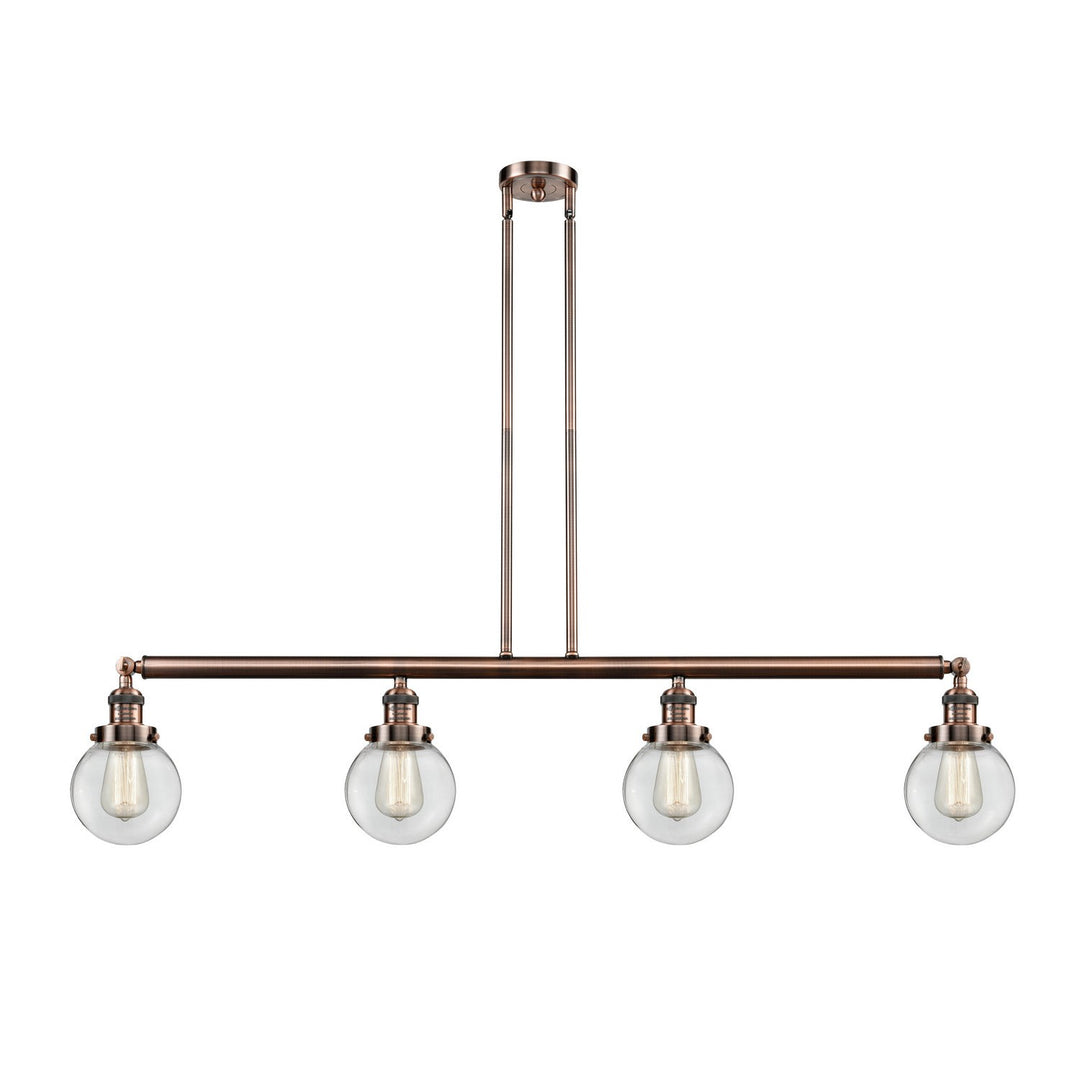 Innovations Franklin Restoration 214-AC-G202-6 Pendant Light - Antique Copper
