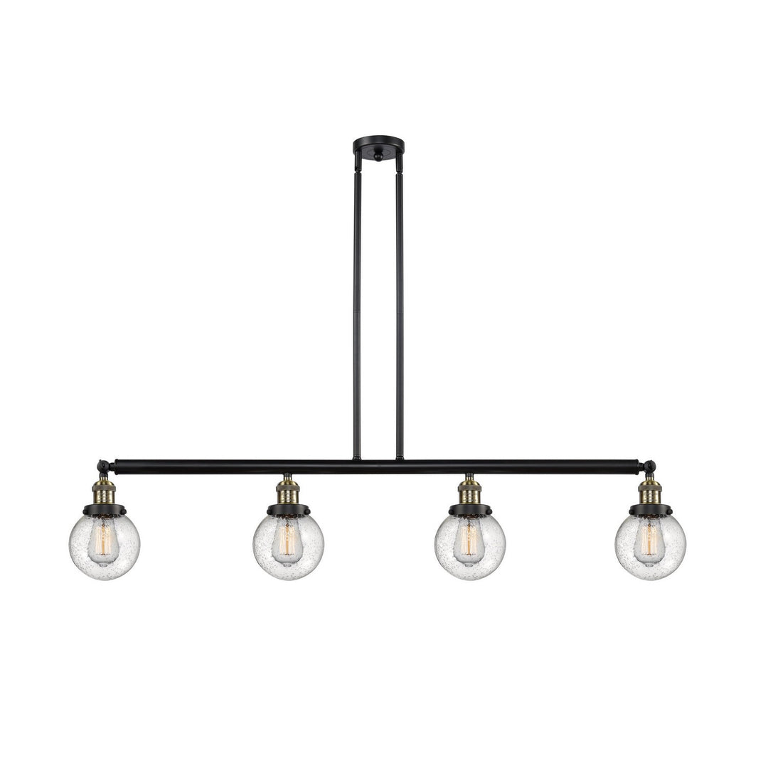 Innovations Franklin Restoration 214-BAB-G204-6 Pendant Light - Black Antique Brass