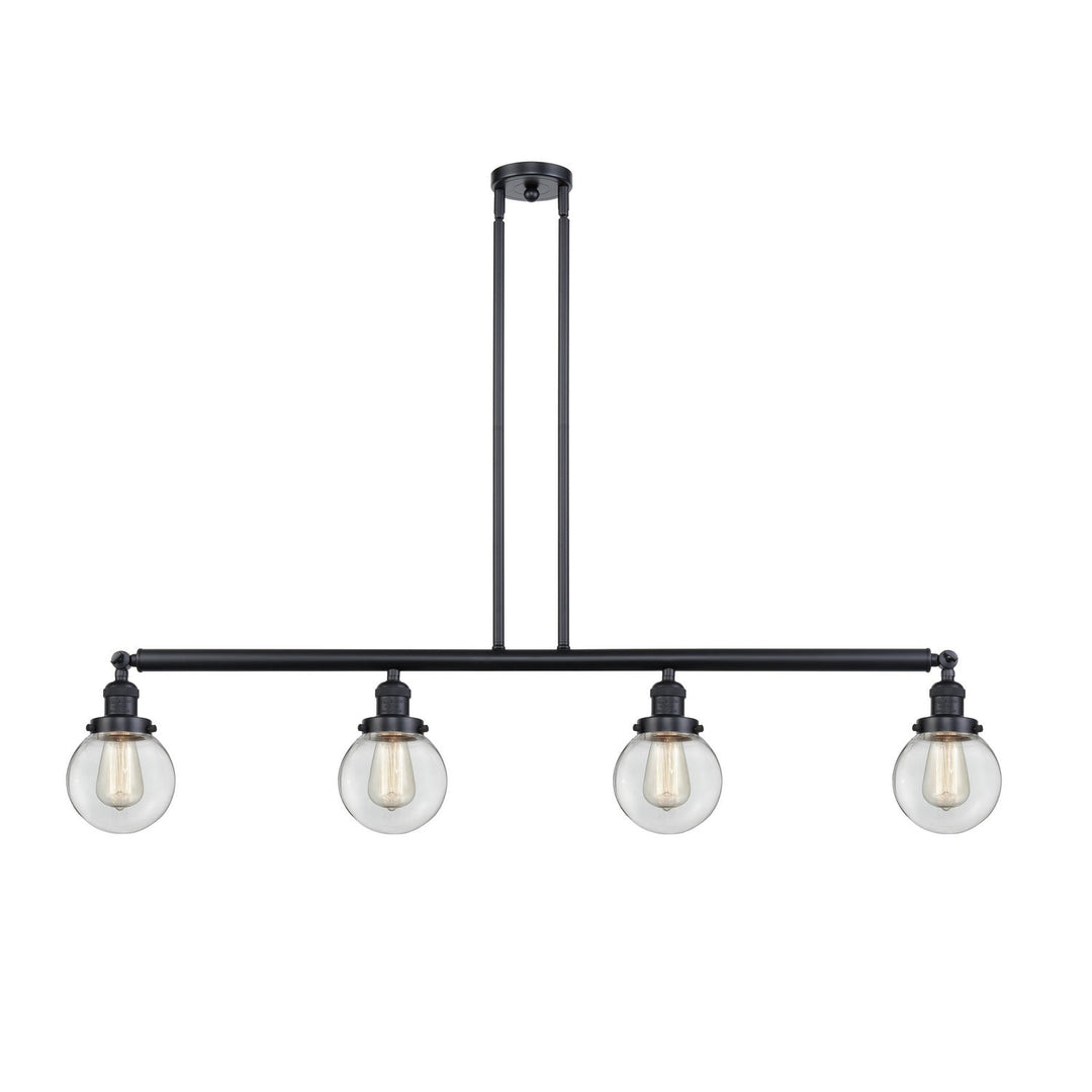 Innovations Franklin Restoration 214-BK-G202-6 Pendant Light - Matte Black