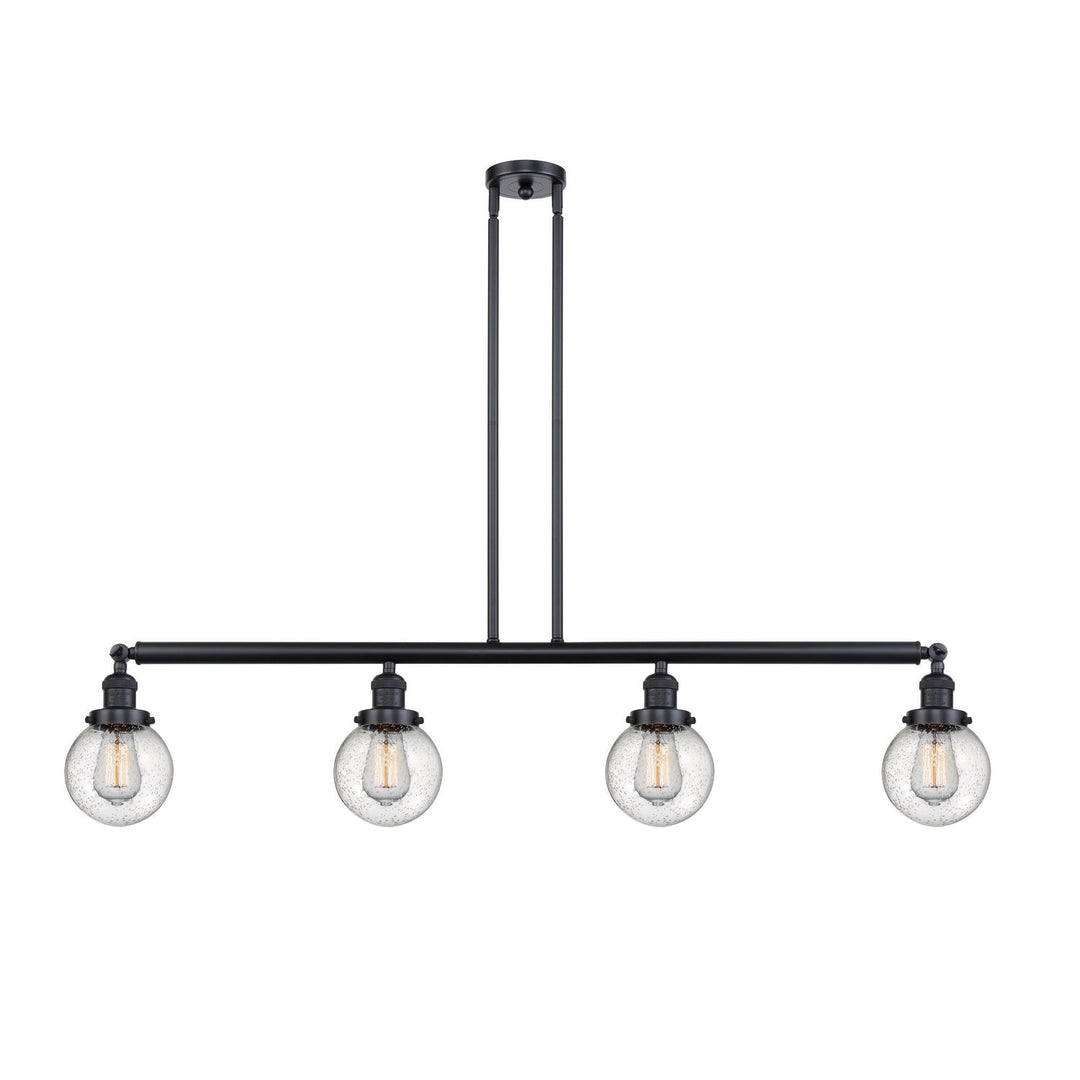 Innovations Franklin Restoration 214-BK-G204-6-LED Pendant Light - Matte Black
