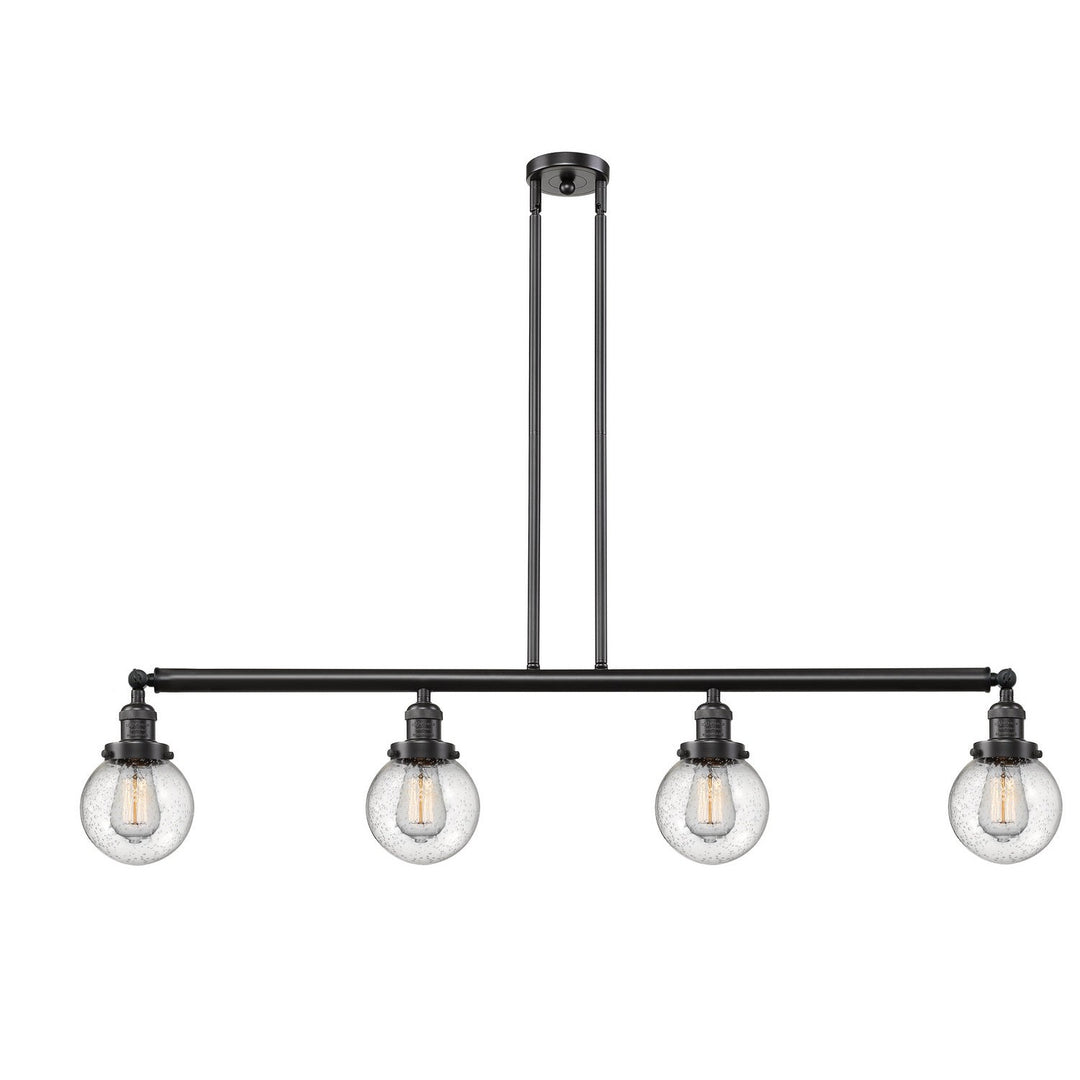Innovations Franklin Restoration 214-OB-G204-6-LED Pendant Light - Oil Rubbed Bronze