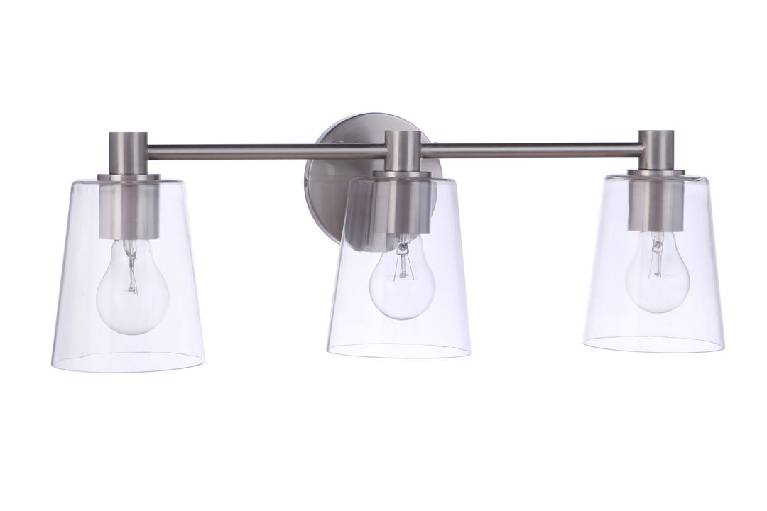 Craftmade Emilio 12623BNK3 Bath Vanity Light 24 in. wide - Brushed Polished Nickel