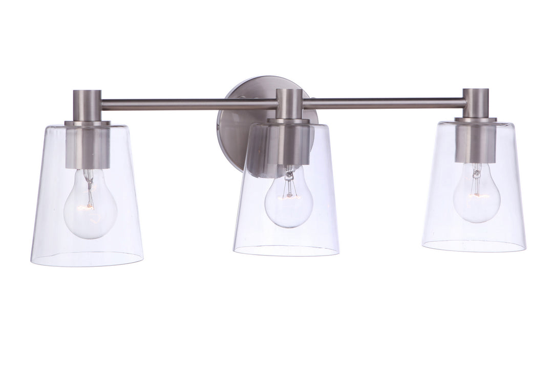 Craftmade Emilio 12623BNK3 Bath Vanity Light 24 in. wide - Brushed Polished Nickel