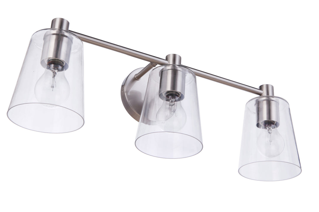 Craftmade Emilio 12623BNK3 Bath Vanity Light 24 in. wide - Brushed Polished Nickel