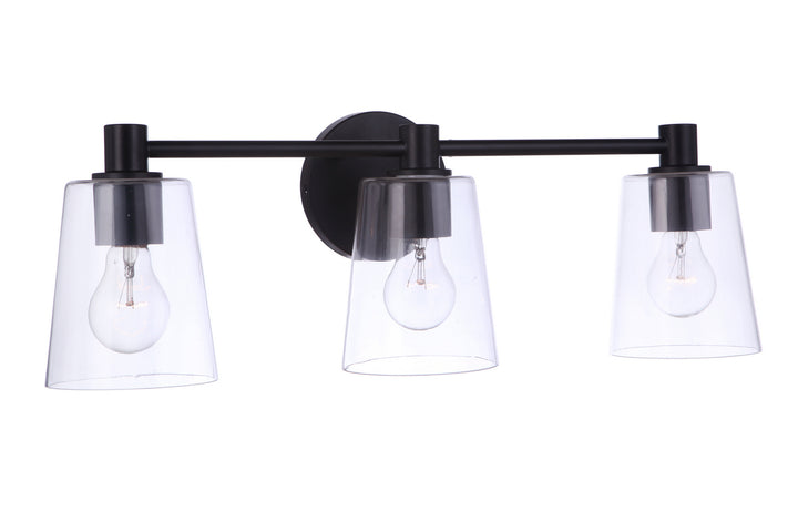 Craftmade Emilio 12623FB3 Bath Vanity Light 24 in. wide - Flat Black