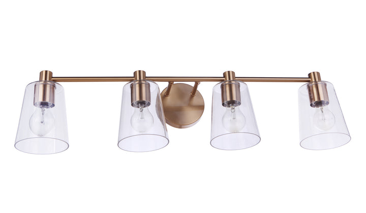 Craftmade Emilio 12633SB4 Bath Vanity Light 33 in. wide - Satin Brass