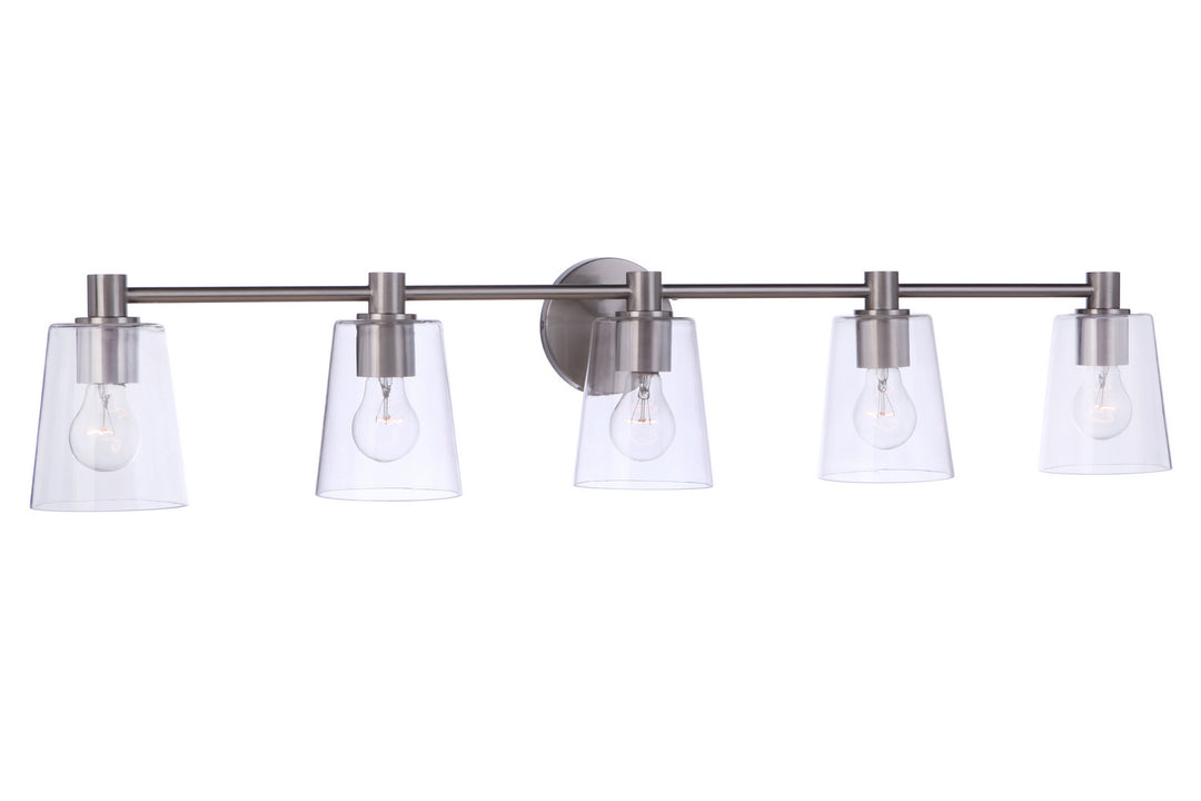 Craftmade Emilio 12642BNK5 Bath Vanity Light 42 in. wide - Brushed Polished Nickel