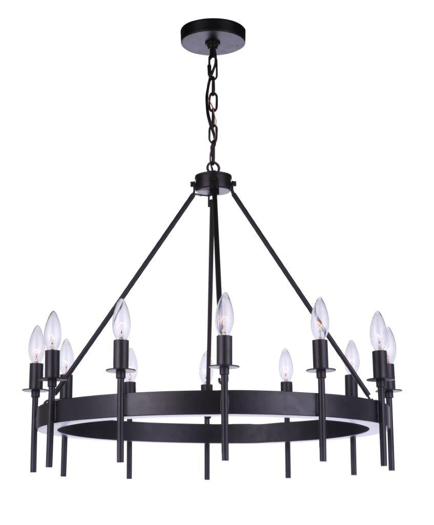 Craftmade Larrson 54312-FB Chandelier Light - Flat Black