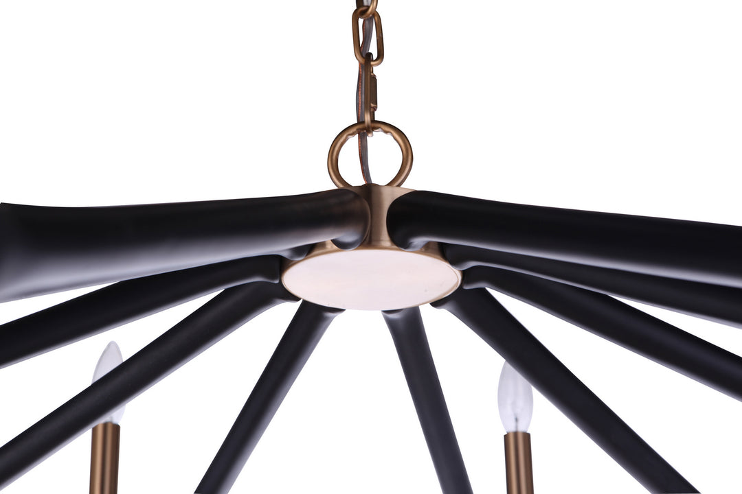 Craftmade The Reserve 55510-FBSB Chandelier Light - Flat Black/Painted Nickel