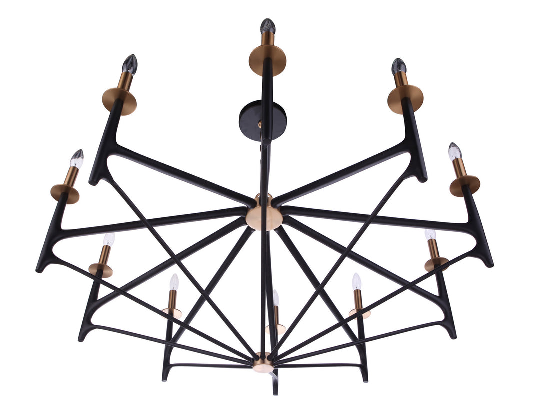 Craftmade The Reserve 55510-FBSB Chandelier Light - Flat Black/Painted Nickel