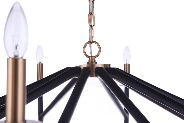 Craftmade The Reserve 55510-FBSB Chandelier Light - Flat Black/Painted Nickel