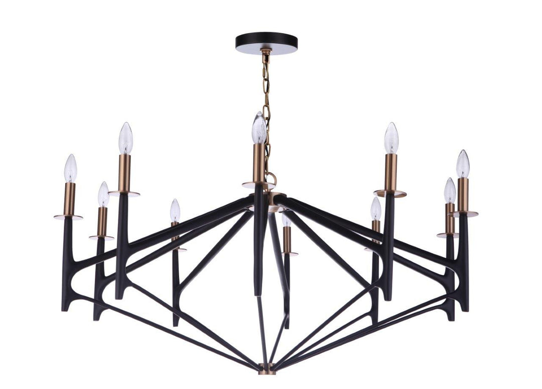 Craftmade The Reserve 55510-FBSB Chandelier Light - Flat Black/Painted Nickel