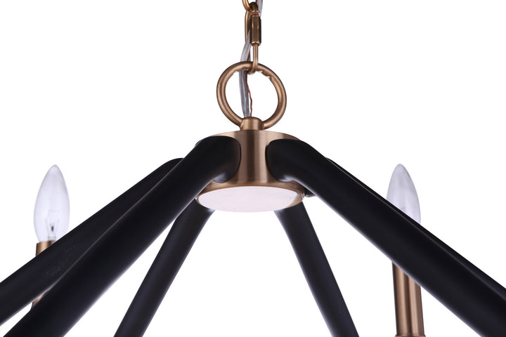 Craftmade The Reserve 55526-FBSB Chandelier Light - Flat Black/Painted Nickel