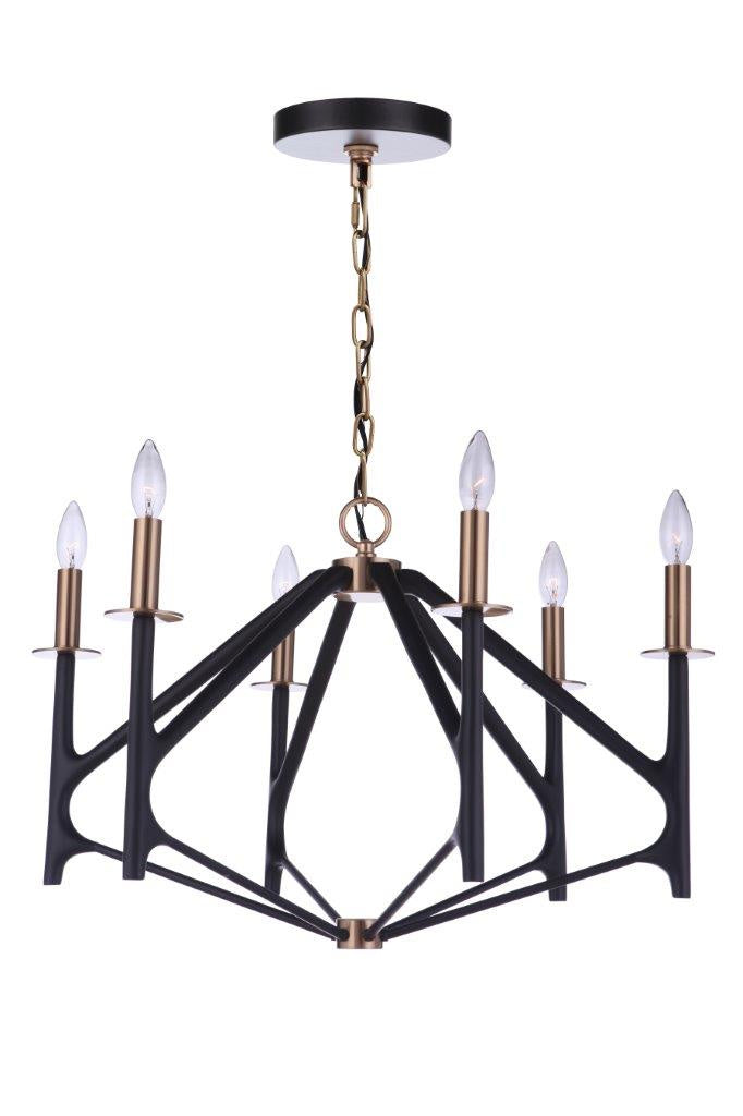 Craftmade The Reserve 55526-FBSB Chandelier Light - Flat Black/Painted Nickel