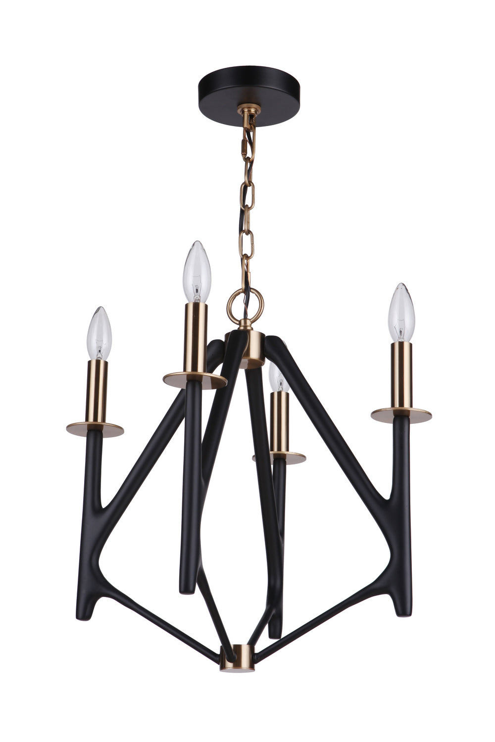 Craftmade The Reserve 55534-FBSB Chandelier Light - Flat Black/Painted Nickel