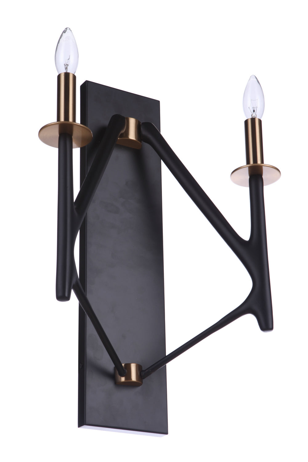 Craftmade The Reserve 55562-FBSB Wall Sconce Light - Flat Black/Painted Nickel