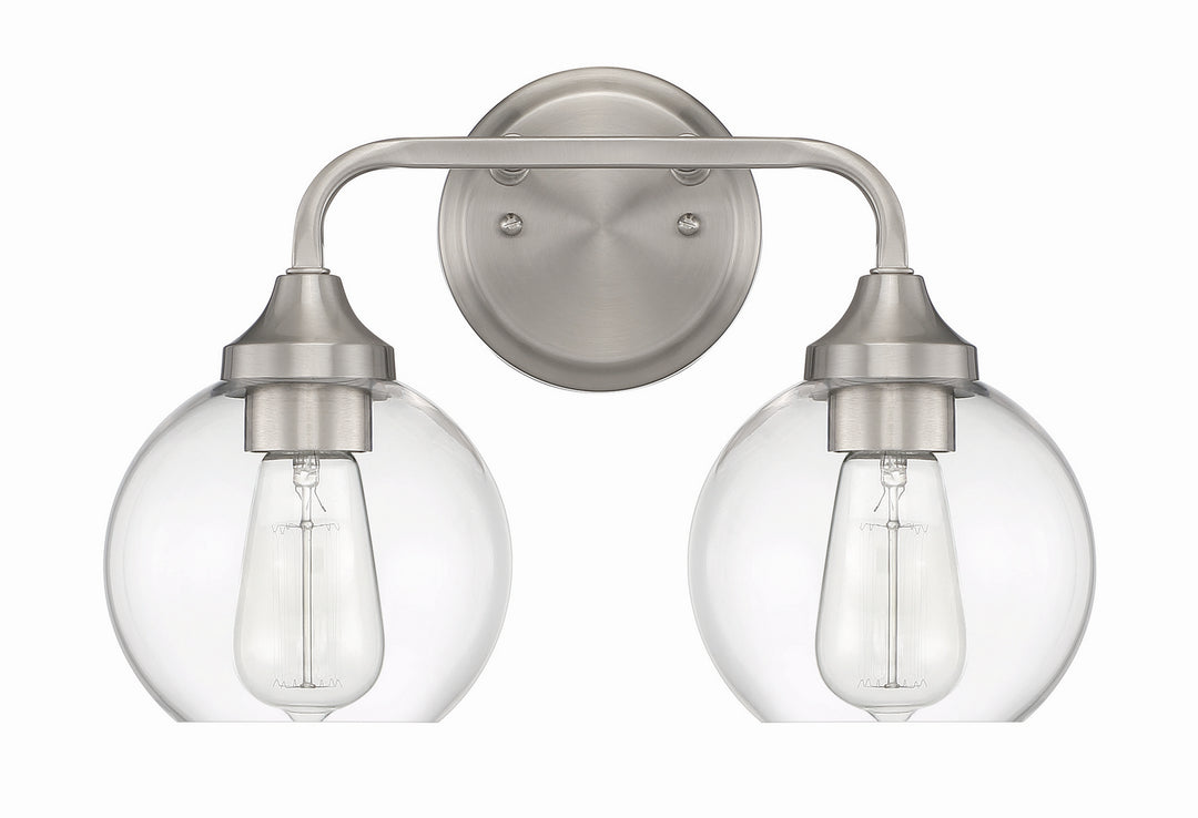 Craftmade Glenda 56202-BNK Bath Vanity Light 15 in. wide - Brushed Polished Nickel