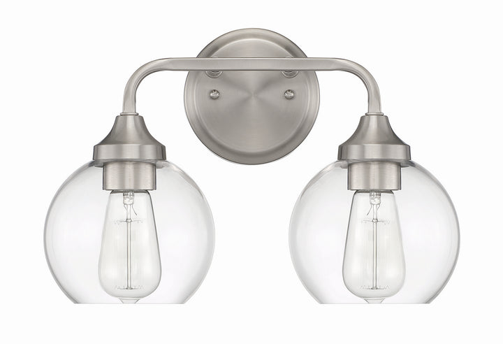 Craftmade Glenda 56202-BNK Bath Vanity Light 15 in. wide - Brushed Polished Nickel