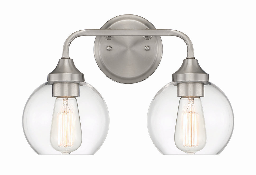 Craftmade Glenda 56202-BNK Bath Vanity Light 15 in. wide - Brushed Polished Nickel