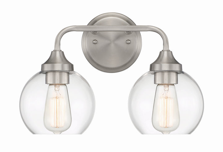 Craftmade Glenda 56202-BNK Bath Vanity Light 15 in. wide - Brushed Polished Nickel