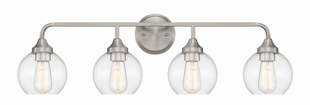 Craftmade Glenda 56204-BNK Bath Vanity Light 33 in. wide - Brushed Polished Nickel