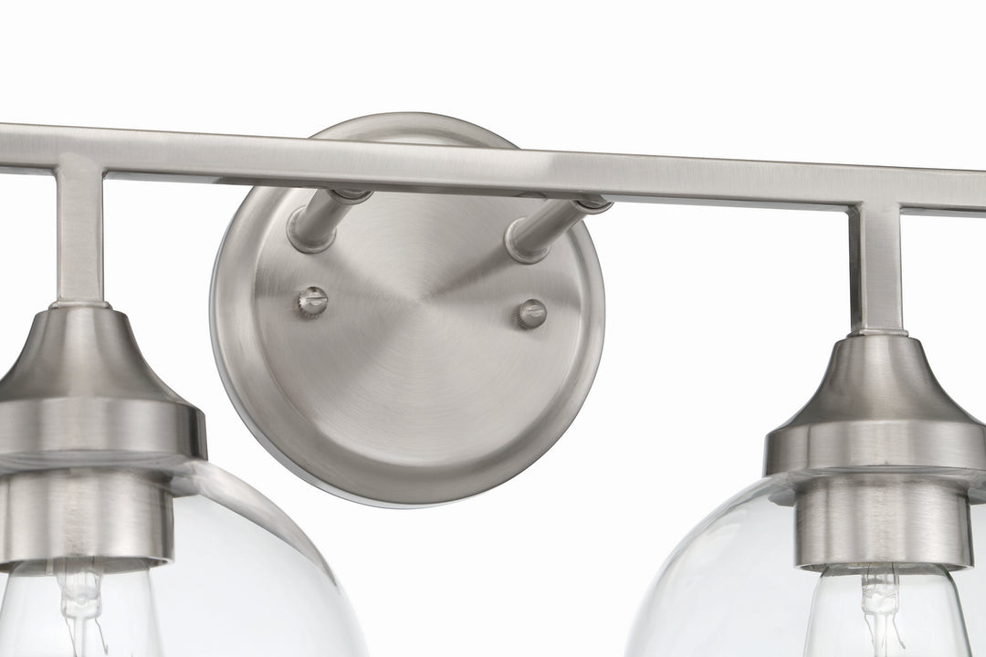 Craftmade Glenda 56204-BNK Bath Vanity Light 33 in. wide - Brushed Polished Nickel