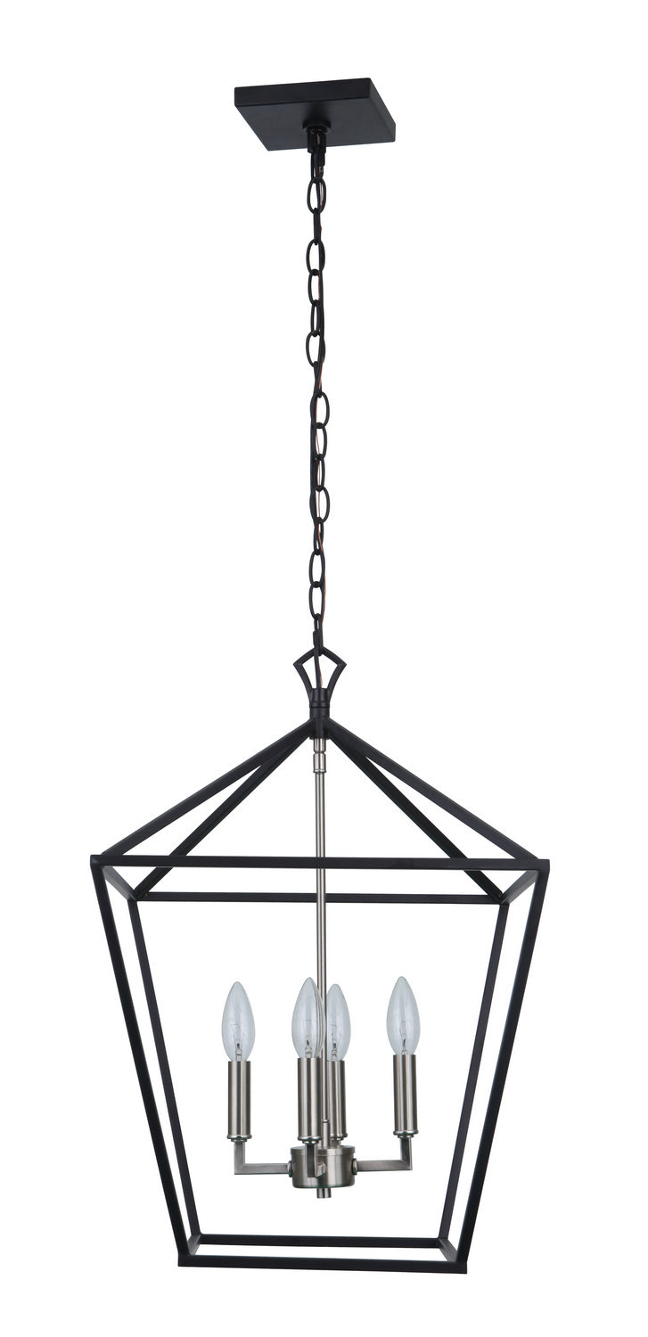 Craftmade Flynt II 56334-FBBNK Pendant Light - Flat Black/Brushed Polished Nickel